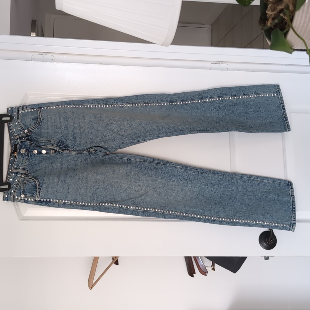 MAJE Denim with Silver Studs